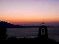 Cretan Sunset and church